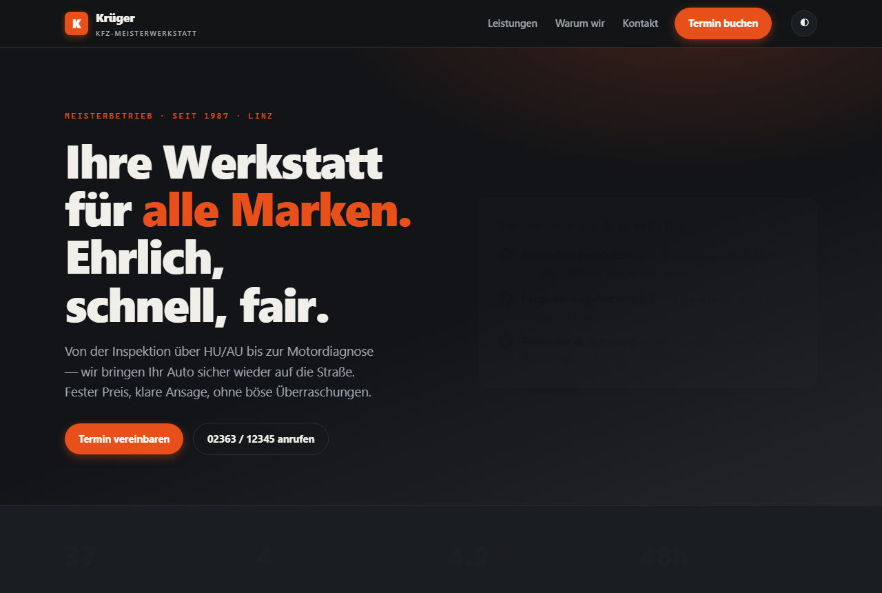 Krüger Werkstatt Screenshot